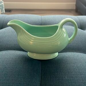 Vintage Fiestaware Seamist Green Gravy Bowl approximately 8” x 4.5”